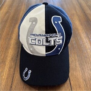 Indianapolis Colts Hat Cap Strap Back Blue Black White Color block NFL Football